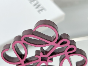 Loewe Leather Anagram Charm Keychain