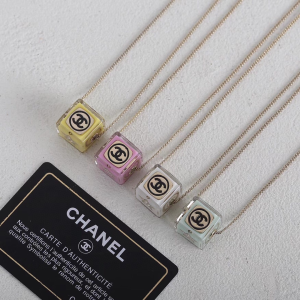 Chanel CC Coco Cube Pendant Necklaces