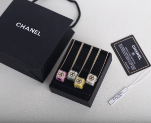 Chanel CC Coco Cube Pendant Necklaces