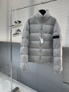 Dior Grey Oblique Puffer Down Jacket Coat Dior Grey Oblique Puffer Down Jacket Coat