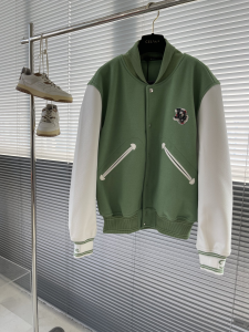 Dior Tears Blouson Green Leather Wool and Cashmere Dior Tears Blouson Green Leather Wool and Cashmere