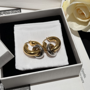 Jil Sander Embrace Silver Rose Gold Hoop Earrings Jil Sander Embrace Silver Rose Gold Hoop Earrings