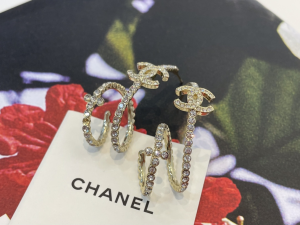 Chanel Crystal CC Earrings