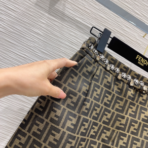 Fendi Fendace FF Jacquard Skirt
