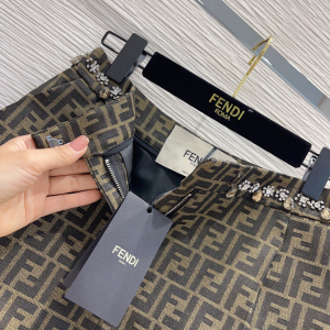 Fendi Fendace FF Jacquard Skirt