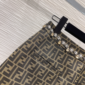 Fendi Fendace FF Jacquard Skirt