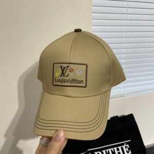 Louis Vuitton LV Monogram Beige Cotton Baseball Cap Hat Louis Vuitton LV Monogram Beige Cotton Baseball Cap Hat