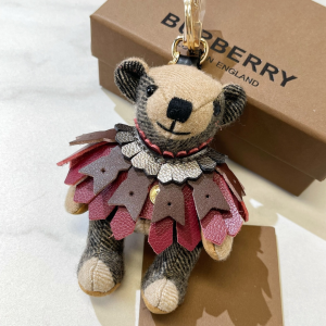Burberry Thomas Bear Unicorn Charm and Costume Key Holder Grey Burberry Thomas Bear Unicorn Charm and Costume Key Holder Grey