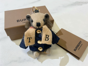 Burberry Thomas Bear Unicorn Charm and Costume Key Holder Navy Blue Burberry Thomas Bear Unicorn Charm and Costume Key Holder Navy Blue