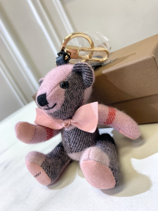 Burberry Thomas Bear Unicorn Charm and Costume Key Holder Pink Grey Burberry Thomas Bear Unicorn Charm and Costume Key Holder Pink Grey