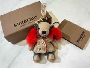Burberry Thomas Bear Unicorn Charm and Costume Key Holder Red Beige Gray Burberry Thomas Bear Unicorn Charm and Costume Key Holder Red Beige Gray