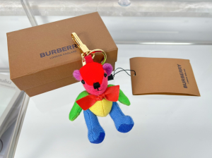 Burberry Thomas Bear Unicorn Charm and Costume Key Holder Red Green Blue Burberry Thomas Bear Unicorn Charm and Costume Key Holder Red Green Blue