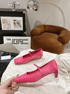 Prada Mary Jane Pink Satin Pumps
