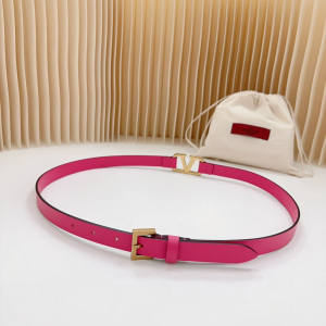 Valentino Vlogo Fuchsia Leather Belt 25MM