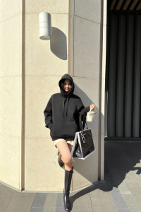 Gucci Logo Popover Hoody Black