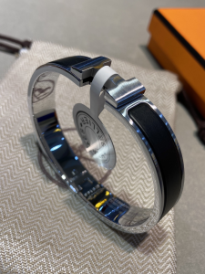 Hermes Clic H Bracelet Bangle Black