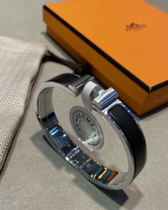 Hermes Clic H Bracelet Bangle Black