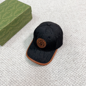 Versace Medusa Logo Tech Cotton Canvas Baseball Cap Hat Black Versace Medusa Logo Tech Cotton Canvas Baseball Cap Hat Black