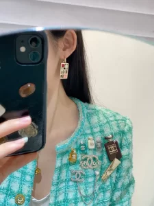 Chanel Crystal CC Pendant Earrings