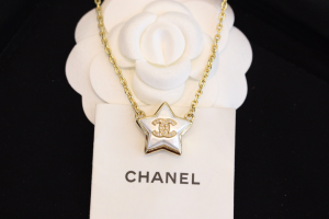 Chanel Crystal CC Star Pendant Necklaces