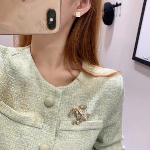 Chanel Gold Coco CC Logo Brooch