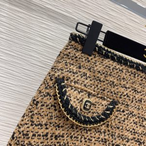 Chanel Raffia Skirt Beige