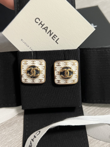 Chanel Multi CC Logo Square Earrings