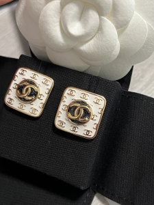 Chanel Multi CC Logo Square Earrings