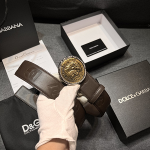 Dolce Gabbana Rome Coin Brown Smooth Leather Belt 40MM Dolce Gabbana Rome Coin Brown Smooth Leather Belt 40MM