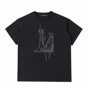 Louis Vuitton LV Frequency Graphic Black Cotton T Shirt Louis Vuitton LV Frequency Graphic Black Cotton T Shirt