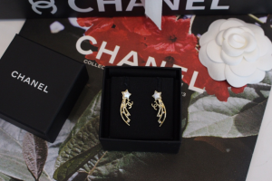 Chanel CC Star Hoop Earrings