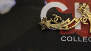 Chanel CC Star Hoop Earrings