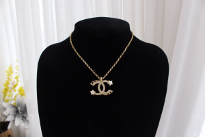 Chanel Crystal CC Star Pendant Necklaces