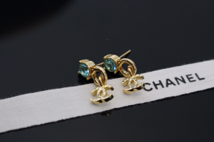 Chanel Gold Double CC Logo Earrings