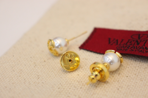 Valentino Vlogo Faux Pearl Earrings