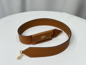Hermes Kelly Pocket Swift Leather Shoulder Bag Strap Brown Hermes Kelly Pocket Swift Leather Shoulder Bag Strap Brown