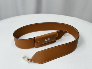 Hermes Kelly Pocket Swift Leather Shoulder Bag Strap Brown Hermes Kelly Pocket Swift Leather Shoulder Bag Strap Brown