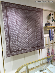 Dior Oblique Denim Cashmere Silk Shawl Scarf Burgundy Dior Oblique Denim Cashmere Silk Shawl Scarf Burgundy