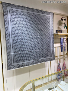 Dior Oblique Denim Cashmere Silk Shawl Scarf Grey Dior Oblique Denim Cashmere Silk Shawl Scarf Grey