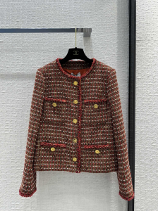 Chanel Brown Tweed Jacket Coat