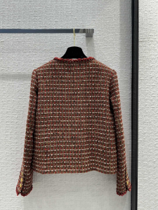Chanel Brown Tweed Jacket Coat