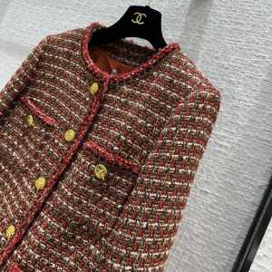 Chanel Brown Tweed Jacket Coat