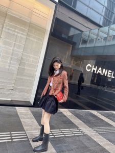 Chanel Brown Tweed Jacket Coat