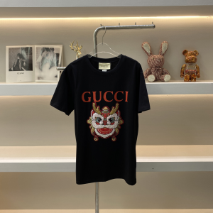 Gucci Logo Black Cotton T Shirt