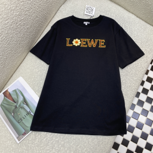 Loewe Logo Black Cotton T Shirt