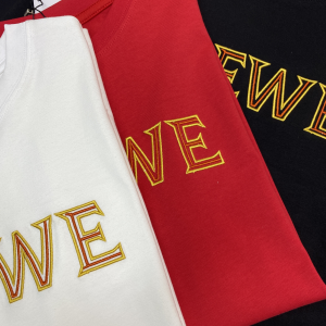 Loewe Logo Black Cotton T Shirt