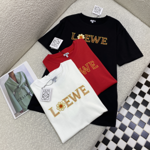 Loewe Logo Black Cotton T Shirt