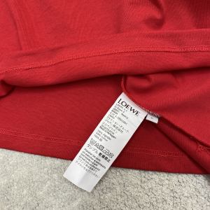 Loewe Logo Red Cotton T Shirt