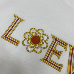 Loewe Logo White Cotton T Shirt