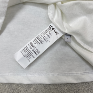 Loewe Logo White Cotton T Shirt